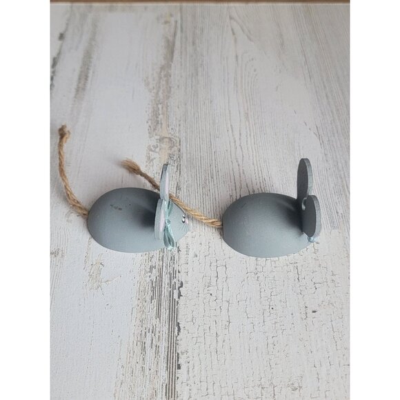 Wooden gray mice mouse spring figure decor set - Picture 7 of 9